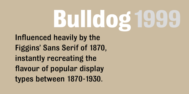 Пример шрифта Bulldog #2